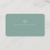 Carte De Visite Logo de médias sociaux avec code QR vert sauge mod (Dos)