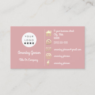 Carte De Visite Logo de médias sociaux Gold QR Code personnalisé I