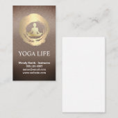 Carte De Visite Logo de méditation d'or | Yoga (Devant / Derrière)