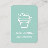 Carte De Visite Logo de ménage de la maison de ménage de ménage mi (Devant)