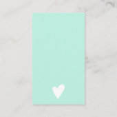 Carte De Visite Logo de menthe moderne brosse frontière merci (Dos)