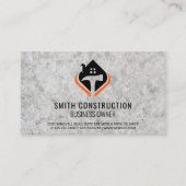 Carte De Visite Logo de menuiserie | Bois de béton (Devant)