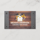 Carte De Visite Logo de menuiserie des outils de construction | Bo (Devant)
