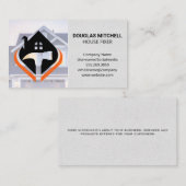 Carte De Visite Logo de menuiserie | Marteau de la maison (Devant / Derrière)