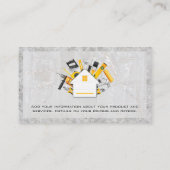 Carte De Visite Logo de menuiserie | Propriétés immobilières (Dos)