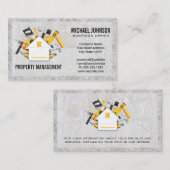 Carte De Visite Logo de menuiserie | Propriétés immobilières (Devant / Derrière)