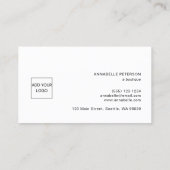 Carte De Visite Logo de Merci noir à script minimal (Dos)