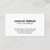 Carte De Visite Logo de mode du cintre | Denim Blue Jeans (Dos)