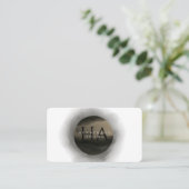 Carte De Visite Logo de monogramme 3D noir et or (Debout devant)