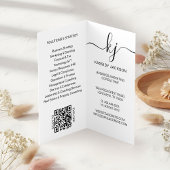 Carte De Visite Logo de monogramme calligraphié Elegant Script & P