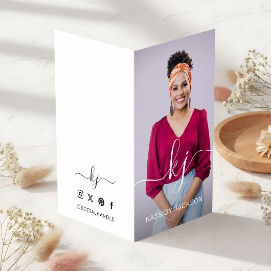 Carte De Visite Logo de monogramme de calligraphie Elegant Script 