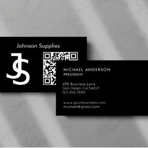 Carte De Visite Logo de monogramme personnalisé pour entreprise mo