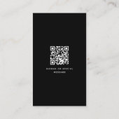Carte De Visite Logo de monogramme professionnel QR Code avant et  (Dos)
