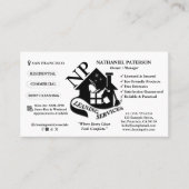 Carte De Visite Logo de monogramme simple moderne pour services de (Devant)