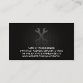 Carte De Visite Logo de moto métal or | Code QR (Dos)