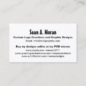 Carte De Visite Logo de MX2 Graphics Company (Dos)