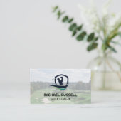 Carte De Visite Logo de navigation de golf | Golf Course (Debout devant)