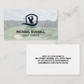 Carte De Visite Logo de navigation de golf | Golf Course (Devant / Derrière)