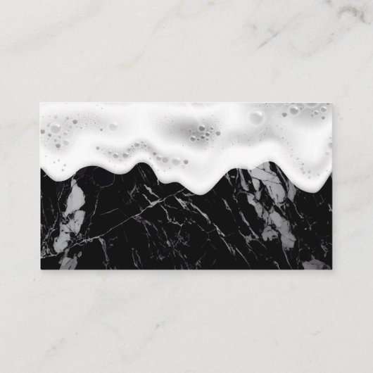 Carte De Visite Logo de nettoyage à domicile | Savons Suds | Marbr (Dos)