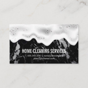 Carte De Visite Logo de nettoyage à domicile   Savons Suds   Marbr