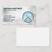 Carte De Visite Logo de nettoyage de la maison (Devant / Derrière)