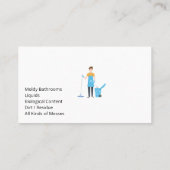 Carte De Visite Logo de nettoyage de la maison | Dame plus propre (Dos)