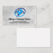 Carte De Visite Logo de nettoyage de la maison | Maid | Janvier (Devant / Derrière)