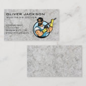 Carte De Visite Logo de nettoyage de l'alimentation | Arrière - pl (Devant / Derrière)