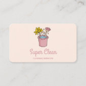 Carte De Visite Logo de nettoyage de maison de gribouillis mignonn (Devant)