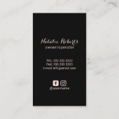 Carte De Visite Logo de nettoyage de maison moderne Typographie or (Dos)