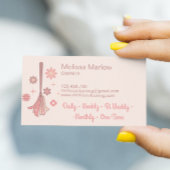 Carte De Visite Logo de nettoyage de maison professionnel Retro Br