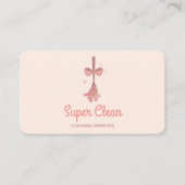 Carte De Visite Logo de nettoyage de maison professionnel Retro Br (Devant)