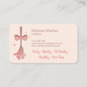 Carte De Visite Logo de nettoyage de maison professionnel Retro Br (Dos)