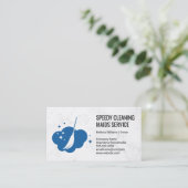 Carte De Visite Logo de nettoyage des salles (Debout devant)
