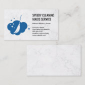 Carte De Visite Logo de nettoyage des salles (Devant / Derrière)