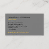 Carte De Visite Logo de nettoyage professionnel de tapis et de car (Dos)