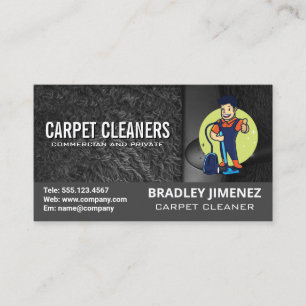 Carte De Visite Logo de nettoyeur de tapis Aspirateur Femmes d