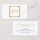 Carte De Visite Logo de nom Or professionnel moderne (Devant / Derrière)