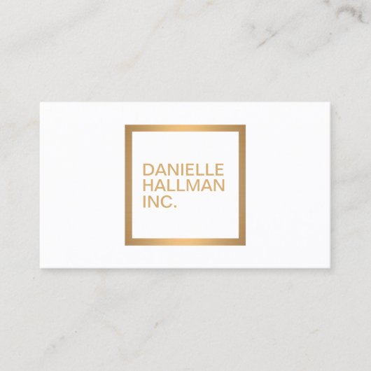 Carte De Visite Logo de nom Or professionnel moderne (Devant)