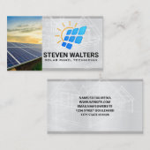 Carte De Visite Logo de panneau solaire | Énergie renouvelable (Devant / Derrière)