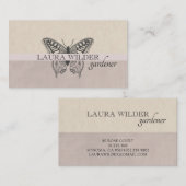 Carte De Visite Logo de papillon jardinier (Devant / Derrière)
