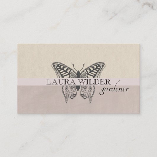 Carte De Visite Logo de papillon jardinier (Devant)