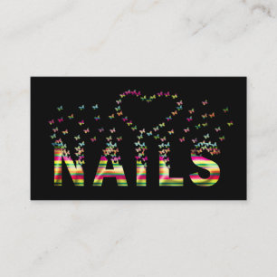 Carte De Visite Logo de papillons arc-en-ciel coloré luxueux