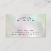 Carte De Visite Logo de papillons holographiques de luxe (Dos)