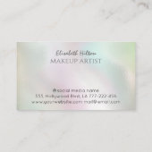 Carte De Visite Logo de papillons holographiques de luxe (Dos)