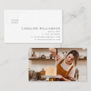 Carte De Visite Logo de pâtissier boulanger minimaliste moderne av