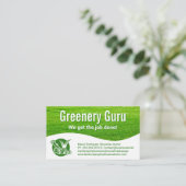 Carte De Visite Logo de paysage | Arrière - plan de laiton coupé (Debout devant)