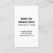 Carte De Visite Logo de paysage de verdure d'arbres (Dos)