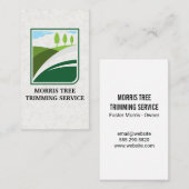 Carte De Visite Logo de paysage de verdure d'arbres (Devant / Derrière)