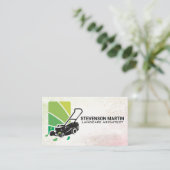 Carte De Visite Logo de paysage | Équipement d'entretien de pelous (Debout devant)